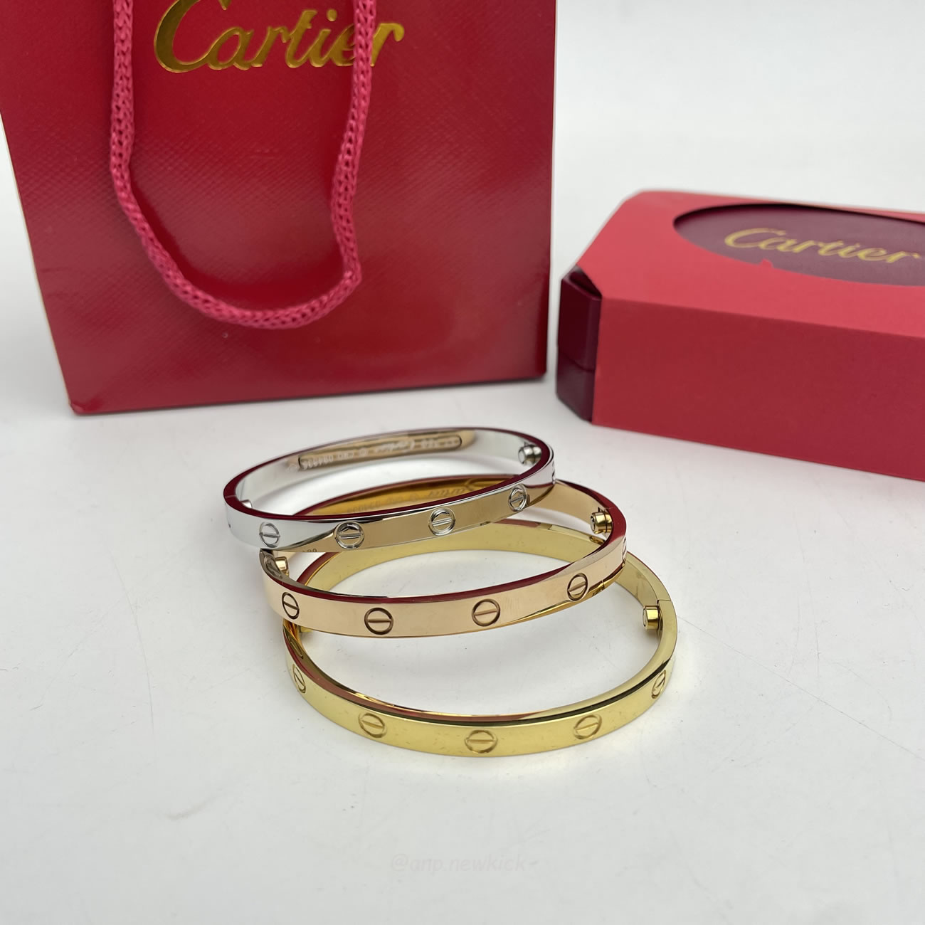 Cartier 18k Love Bracelets Gold Silver Rosegold (13) - newkick.app